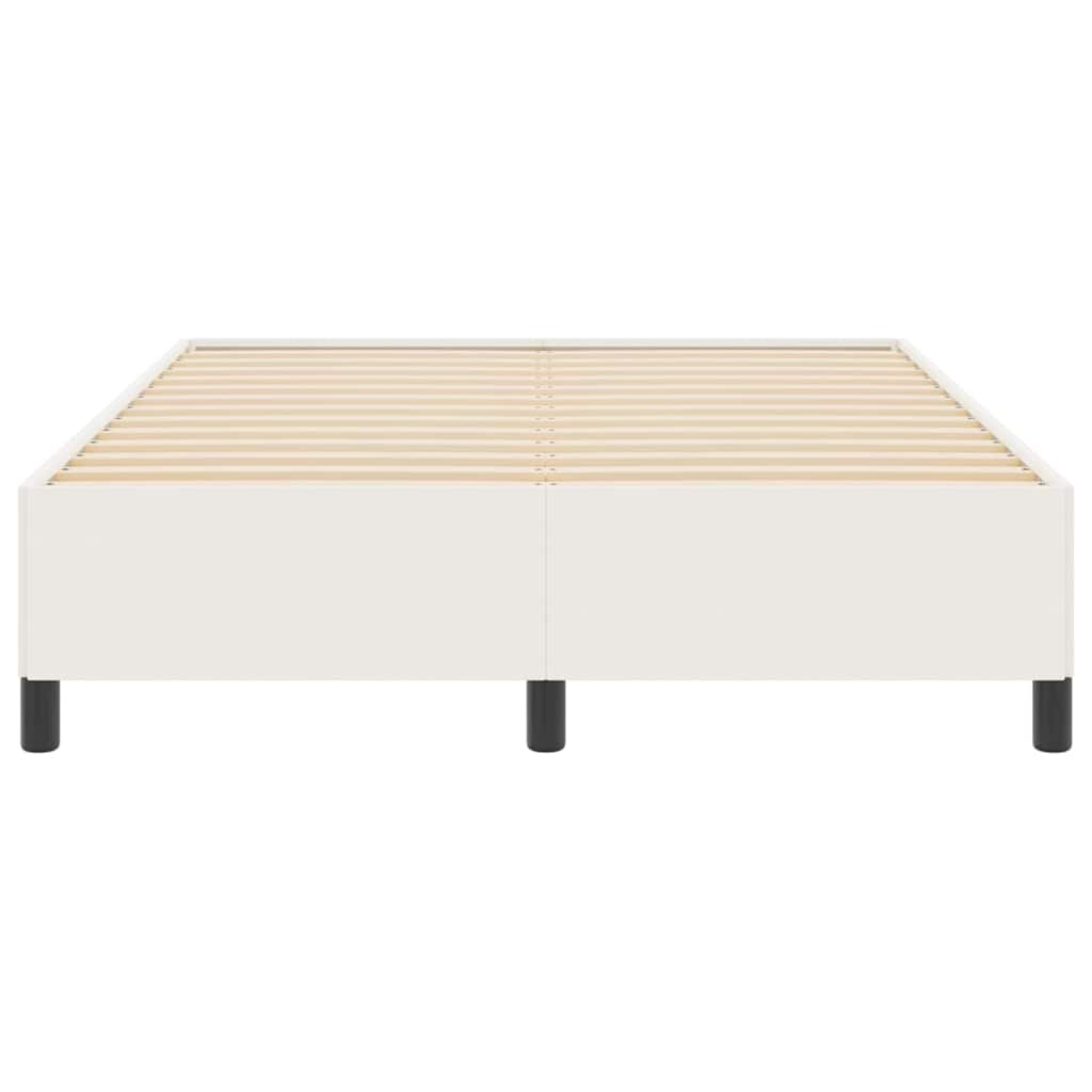 Bed Frame Cream 140 x 190 cm Corduroy fabric