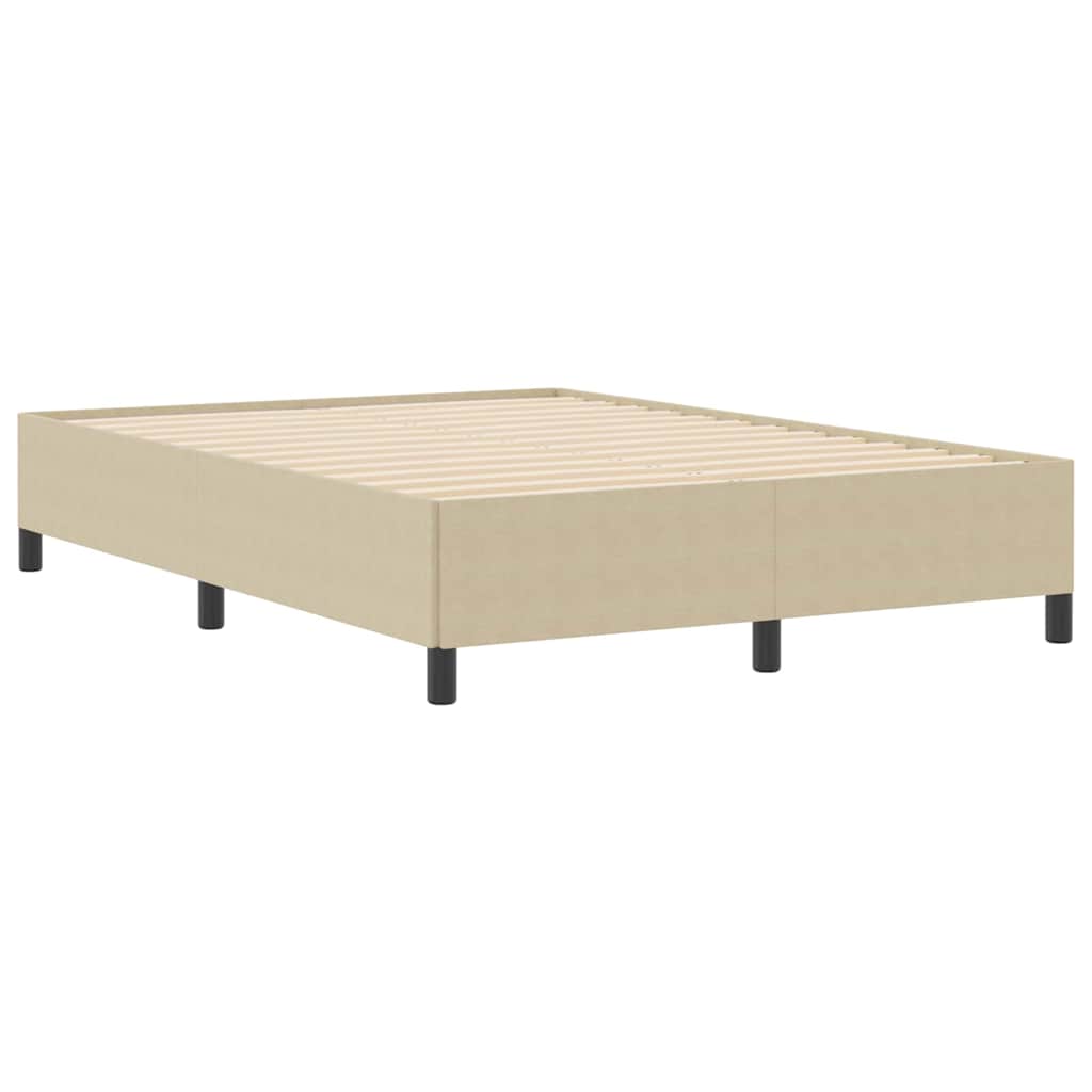 Bed Frame Grey Green 140 x 190 cm Corduroy fabric