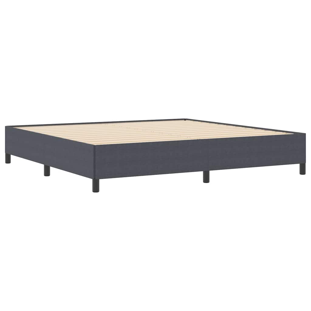 Bed Frame Dark grey 200 x 200 cm Corduroy fabric