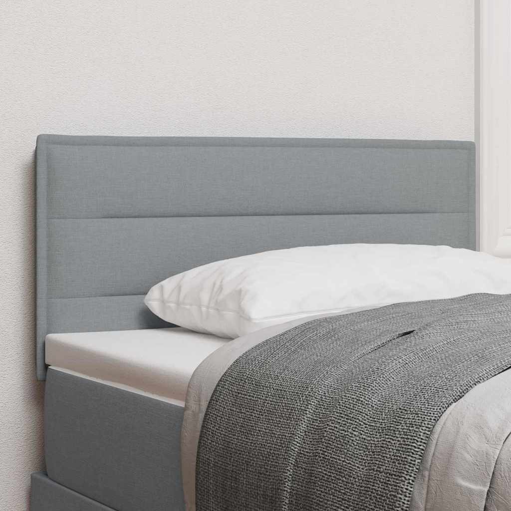 Headboard Other with Headboard Light grey 90 cm Fabric