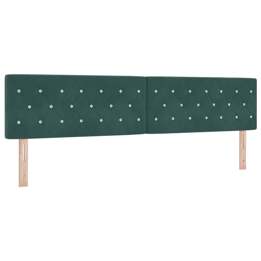 Velvet Headboard Argyle with Headboard Dark green 200 cm Velvet
