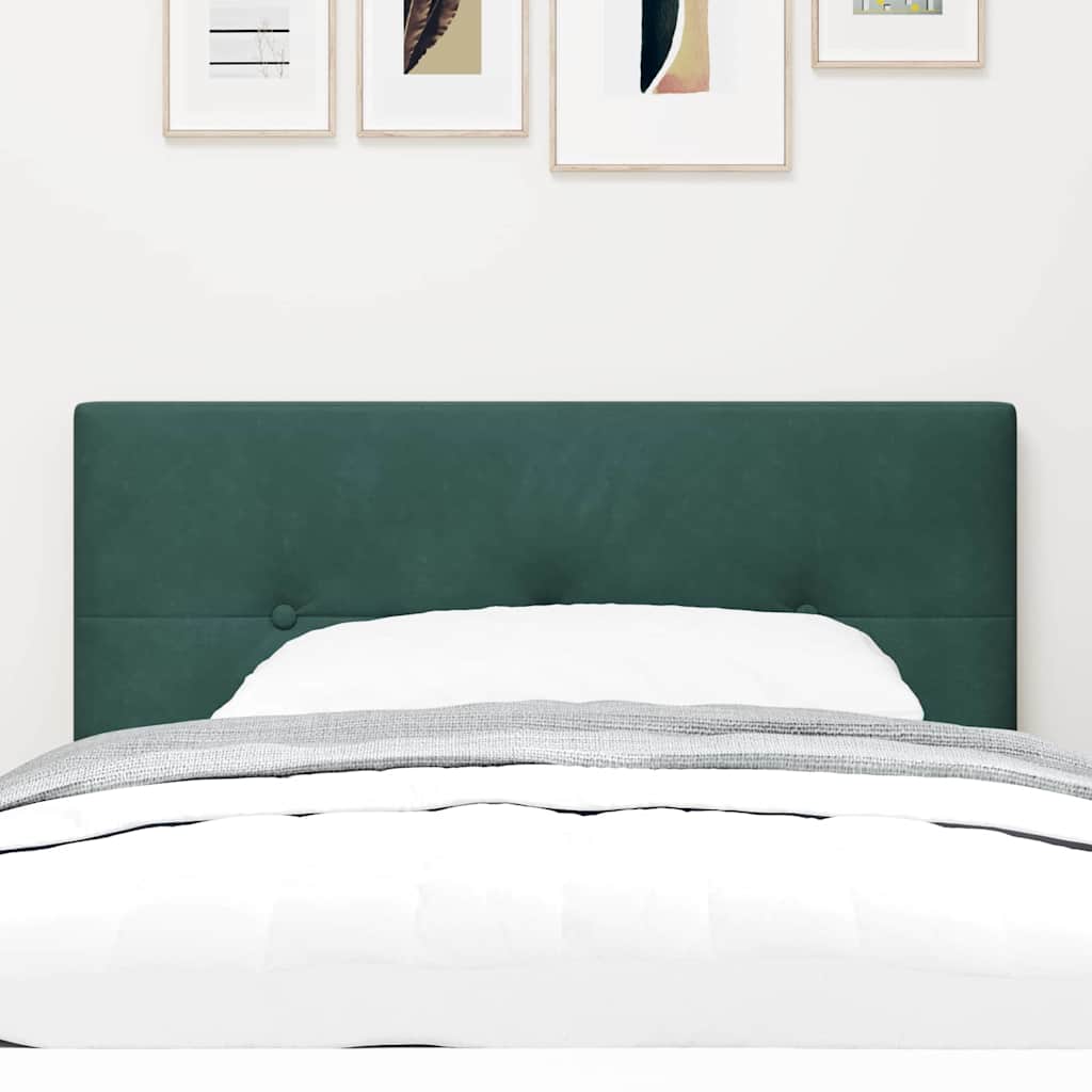 Headboard Wall-mounted with Headboard Dark green 80 cm Velvet