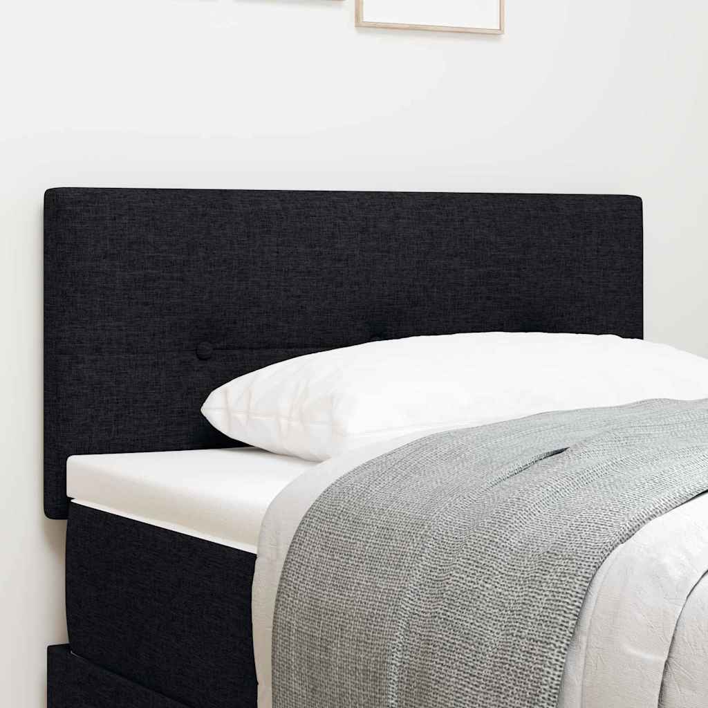 Headboard Height Adjustable with Headboard Black 90 cm Fabric
