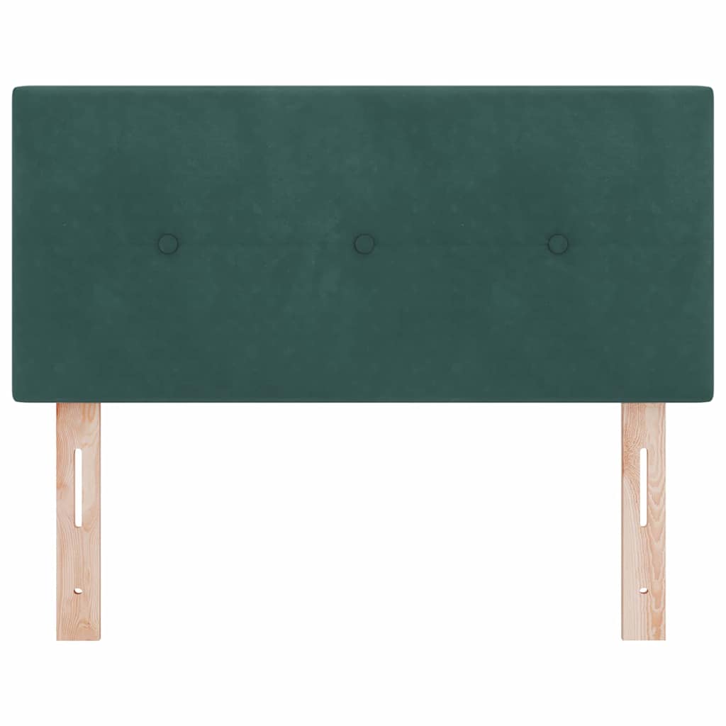 Headboard Wall-mounted with Headboard Dark green 100 cm Velvet
