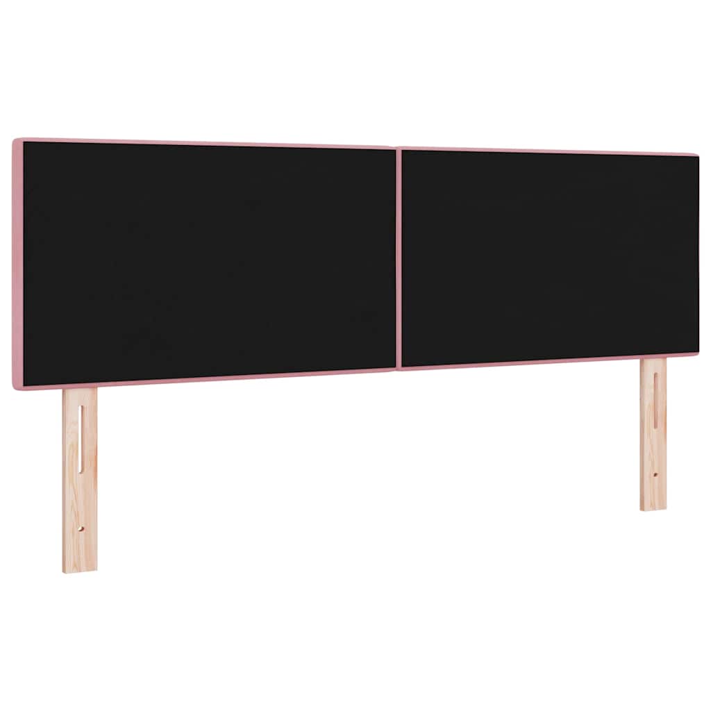 Headboard Wall-mounted with Headboard Manual Pink 144 cm Velvet