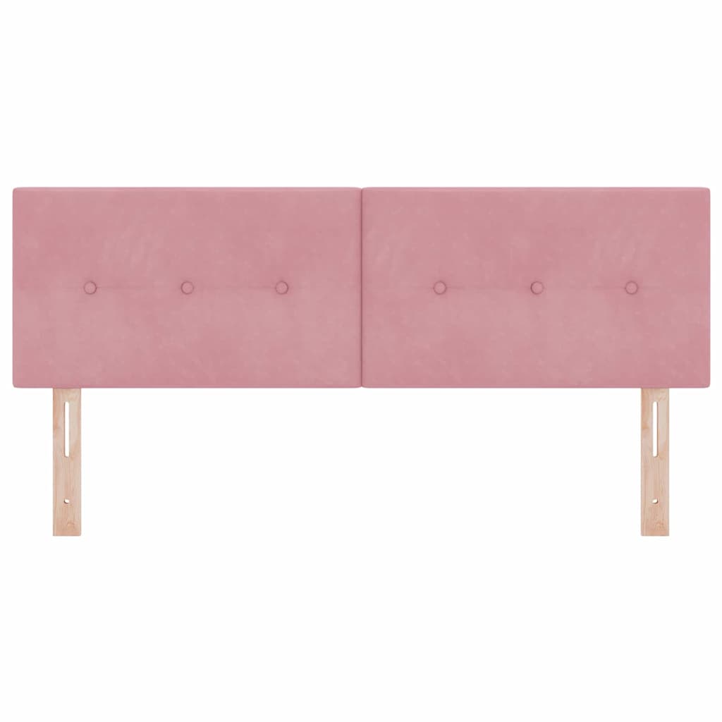 Headboard Wall-mounted with Headboard Manual Pink 144 cm Velvet