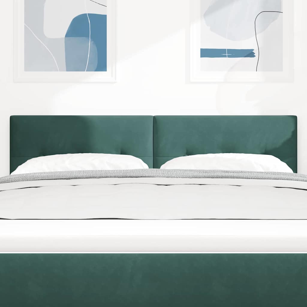 Headboard Wall-mounted with Headboard Dark green 160 cm Velvet