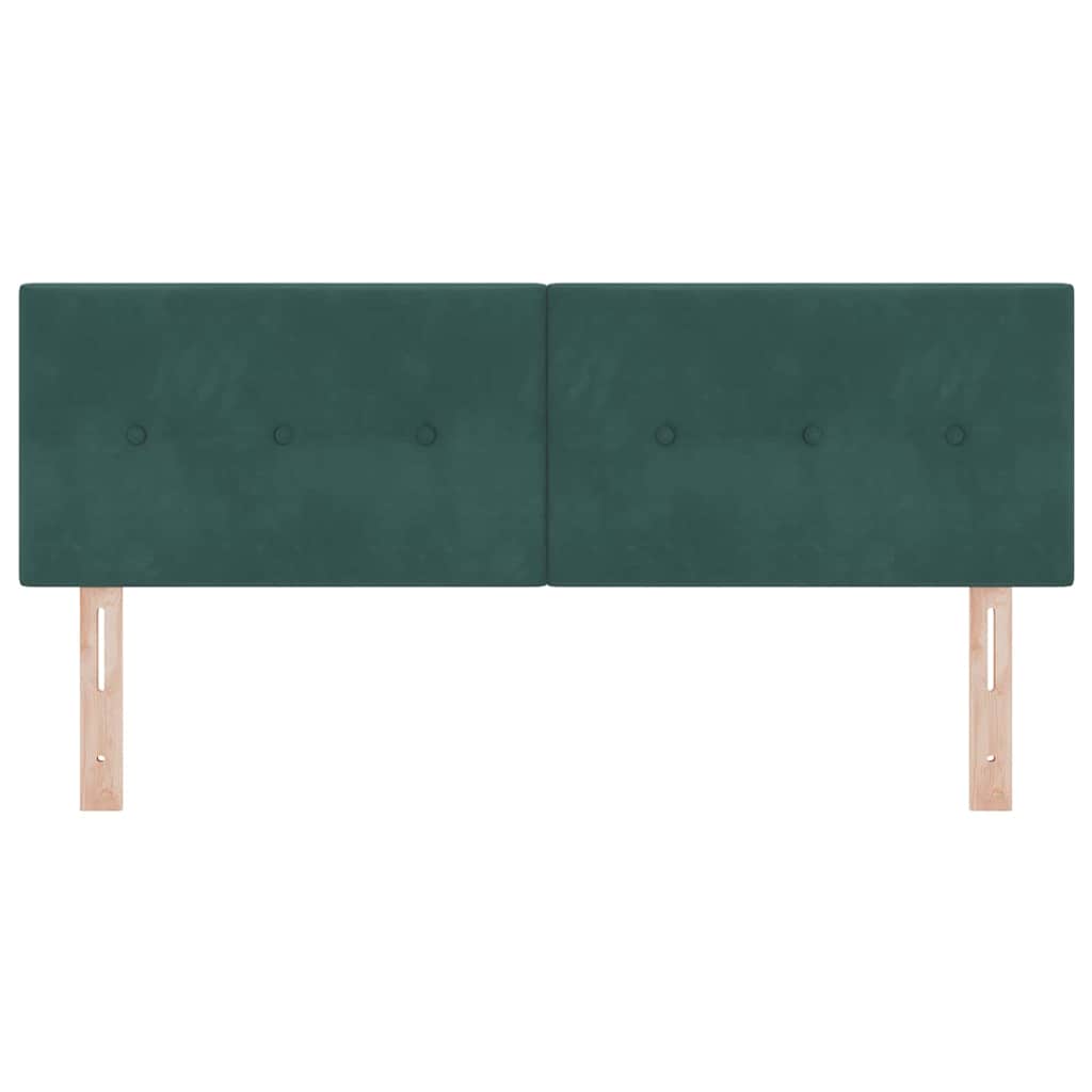 Headboard Wall-mounted with Headboard Dark green 160 cm Velvet