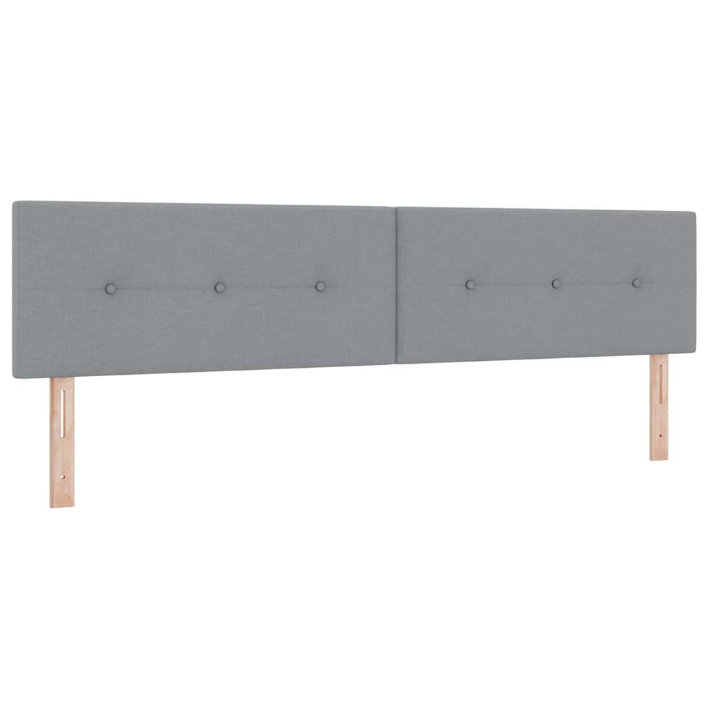 Headboard Height Adjustable Manual Light grey 200 cm Fabric