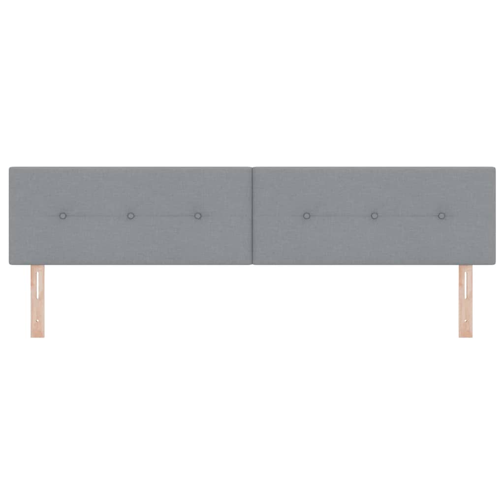 Headboard Height Adjustable Manual Light grey 200 cm Fabric