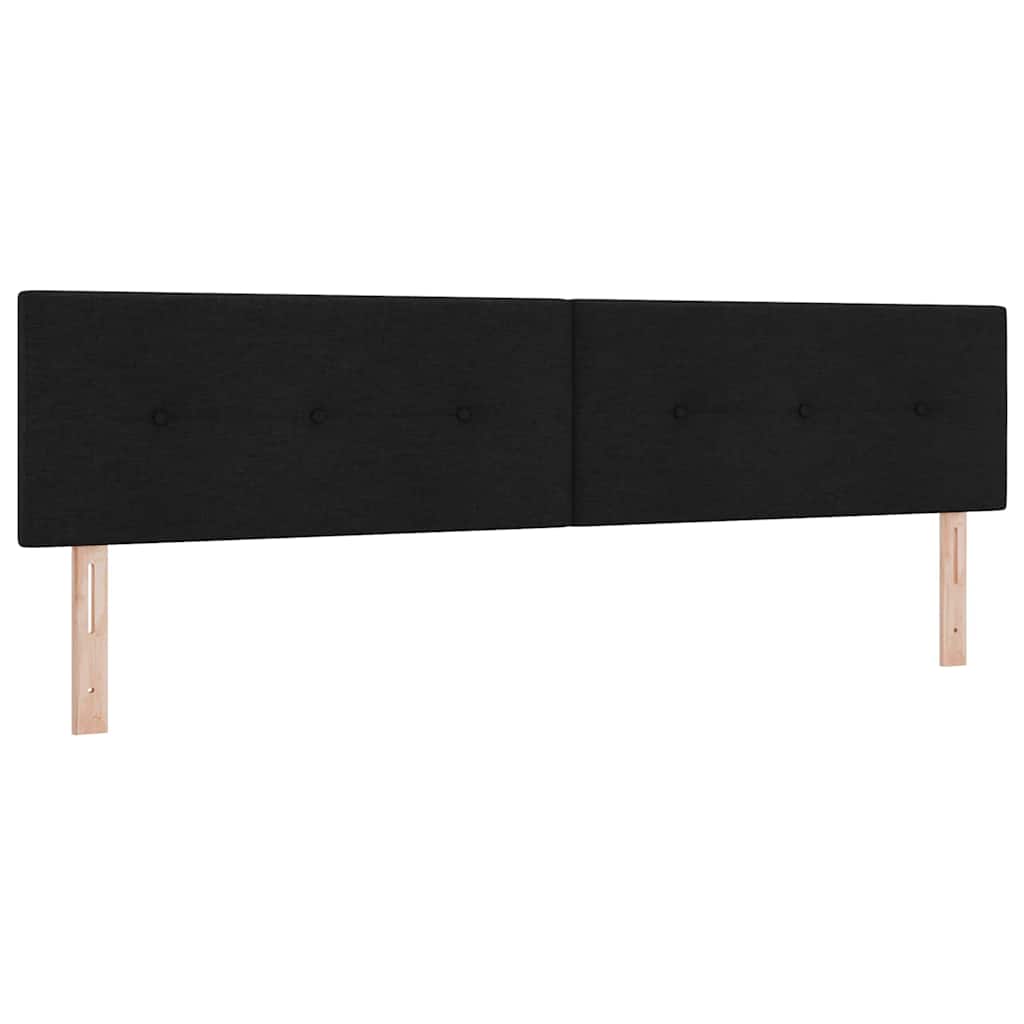 Headboard Height Adjustable with Headboard Black 200 cm Fabric