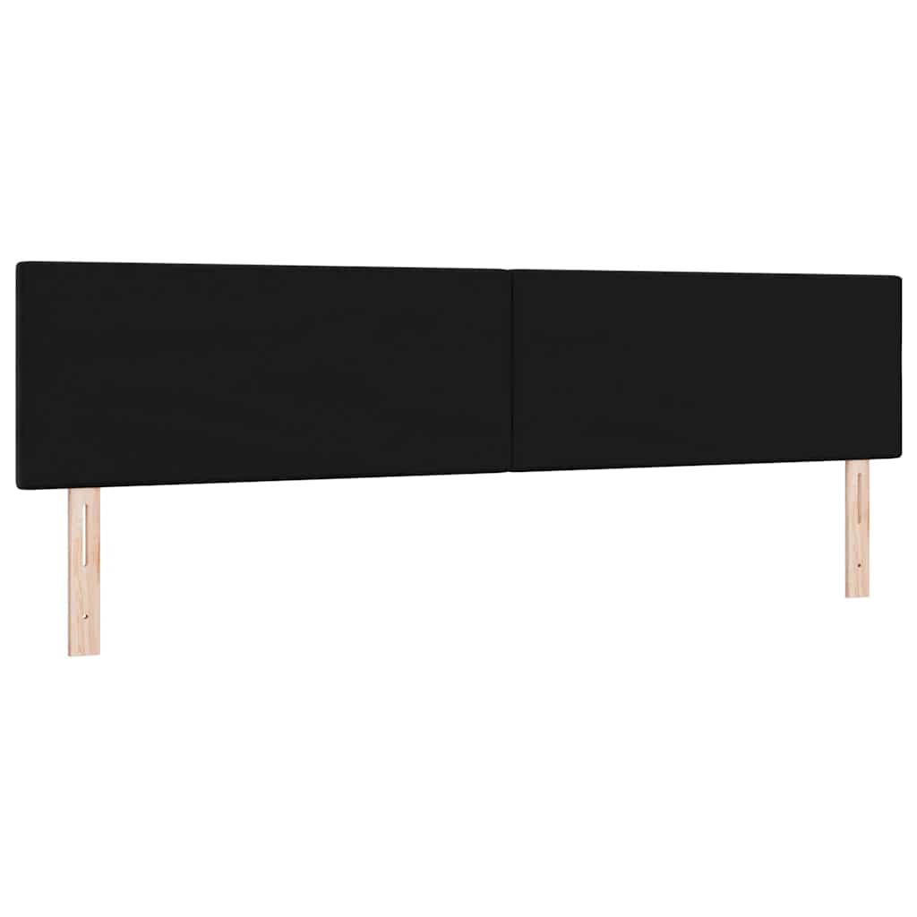 Headboard Wall-mounted with Headboard Black 200 cm Velvet