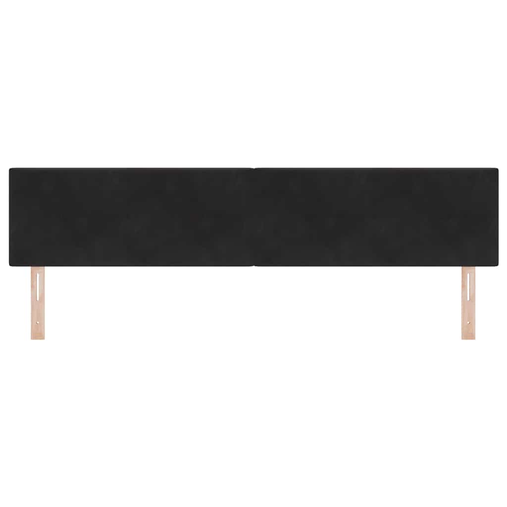 Headboard Wall-mounted with Headboard Black 200 cm Velvet