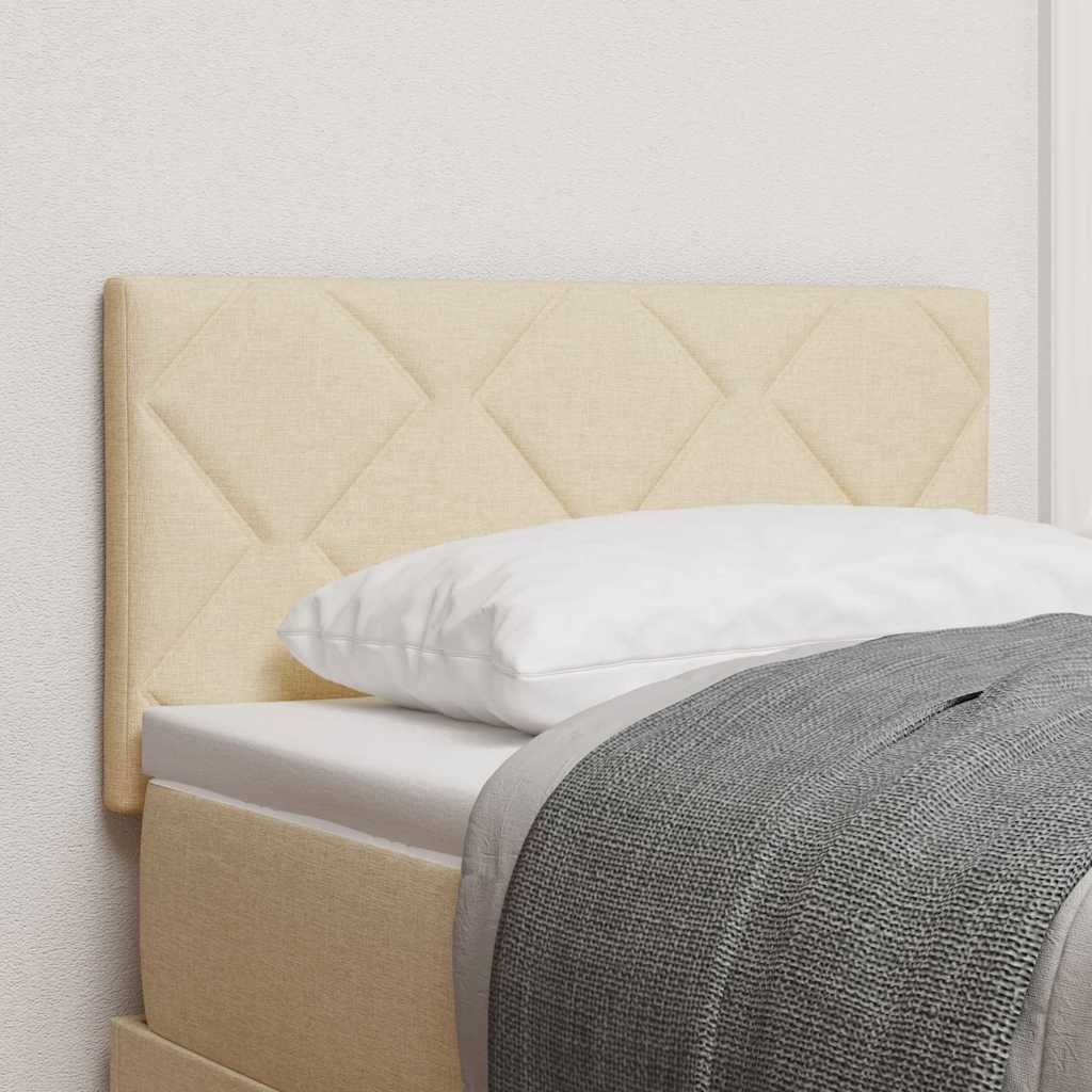 Fabric Headboard Geometric with Headboard Cream 80 cm Fabric