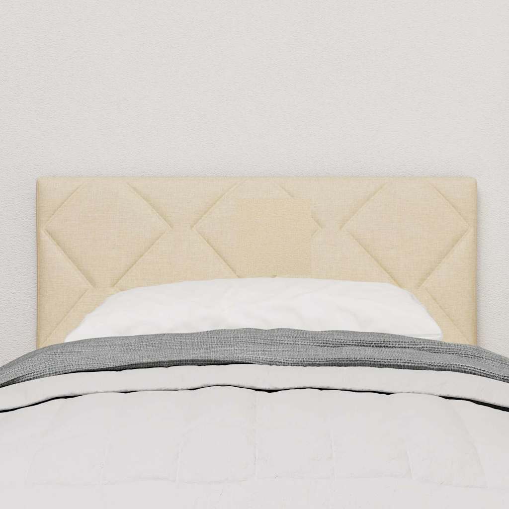 Fabric Headboard Geometric with Headboard Cream 80 cm Fabric