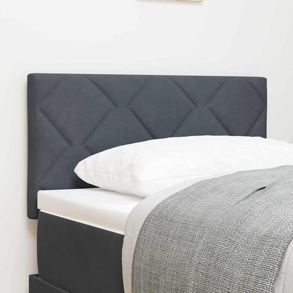 Headboard Wall-mounted Geometric Manual Dark grey 80 cm Velvet
