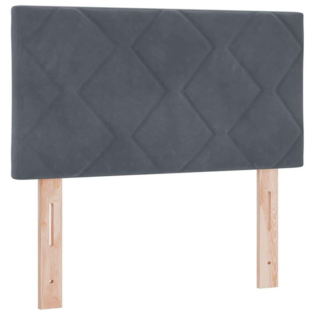 Headboard Wall-mounted Geometric Manual Dark grey 80 cm Velvet