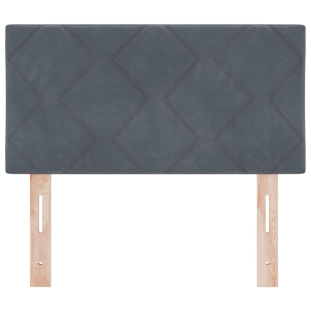 Headboard Wall-mounted Geometric Manual Dark grey 80 cm Velvet