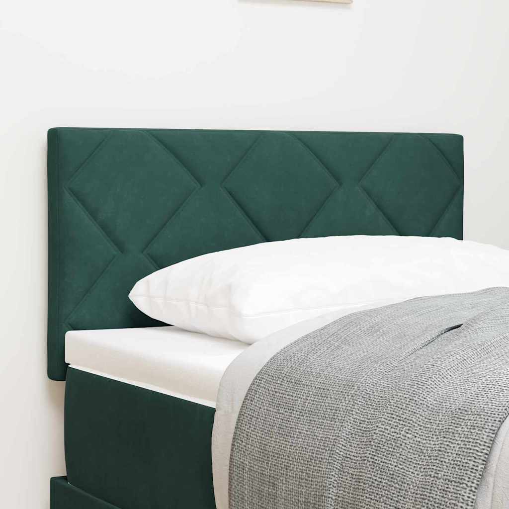 Headboard Wall-mounted Geometric Manual Dark green 80 cm Velvet