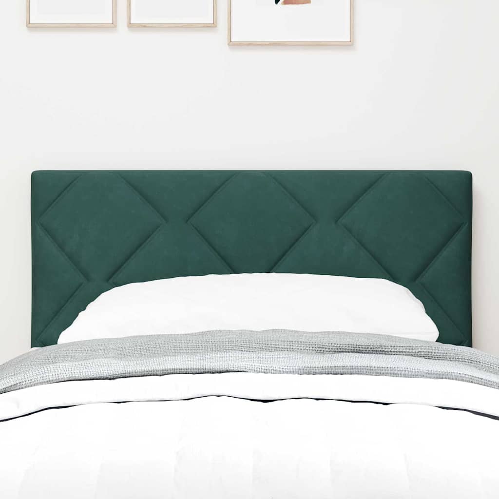 Headboard Wall-mounted Geometric Manual Dark green 80 cm Velvet