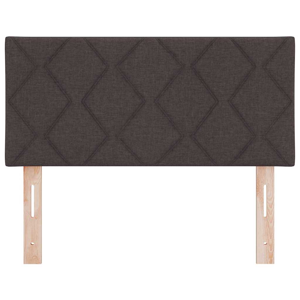 Fabric Headboard Geometric Dark brown 90 cm Fabric