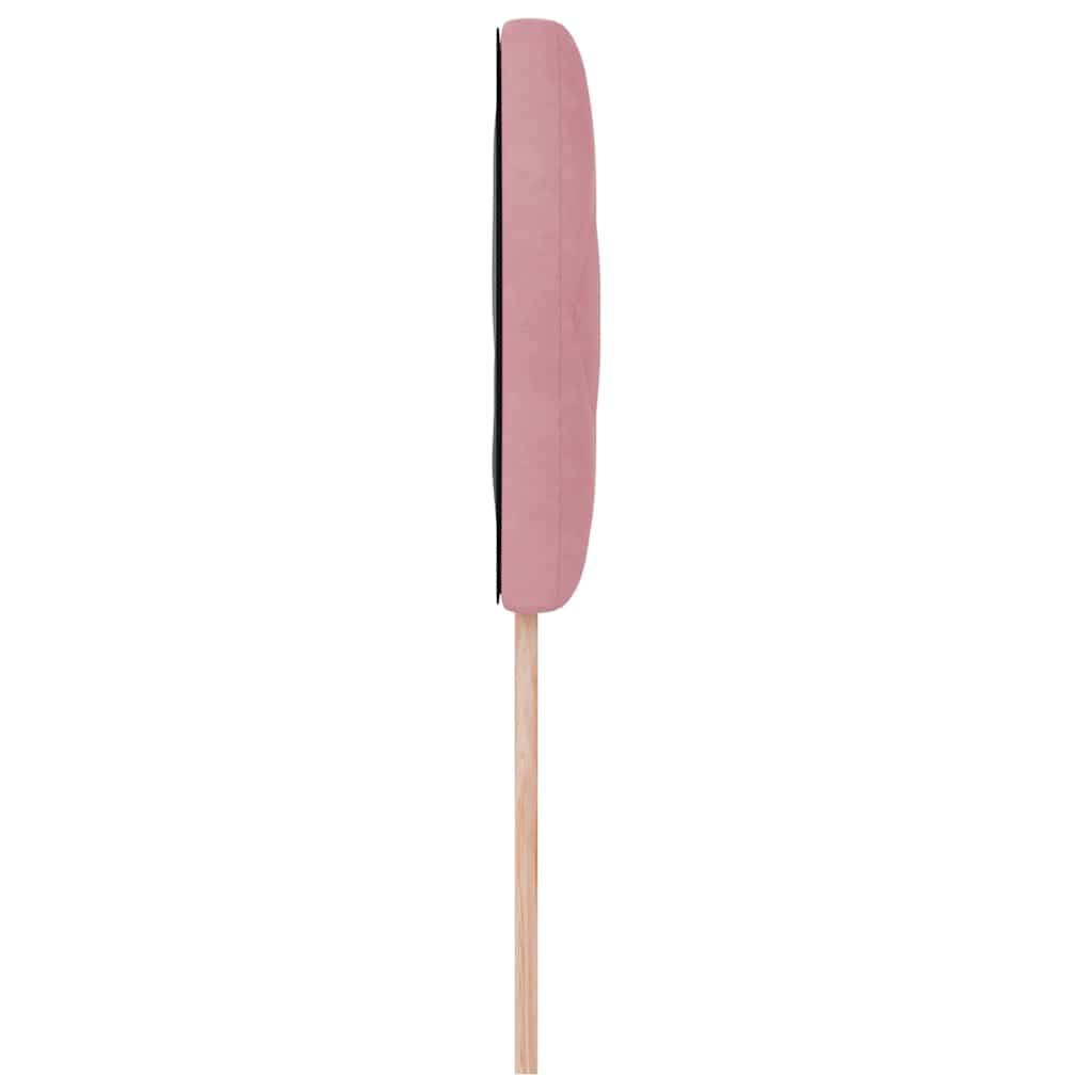 Headboard Wall-mounted Geometric Manual Pink 90 cm Velvet