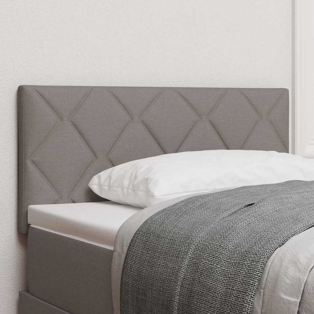 Fabric Headboard Geometric with Headboard Taupe 100 cm Fabric