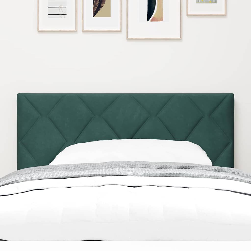 Headboard Wall-mounted Geometric Dark green 100 cm Velvet