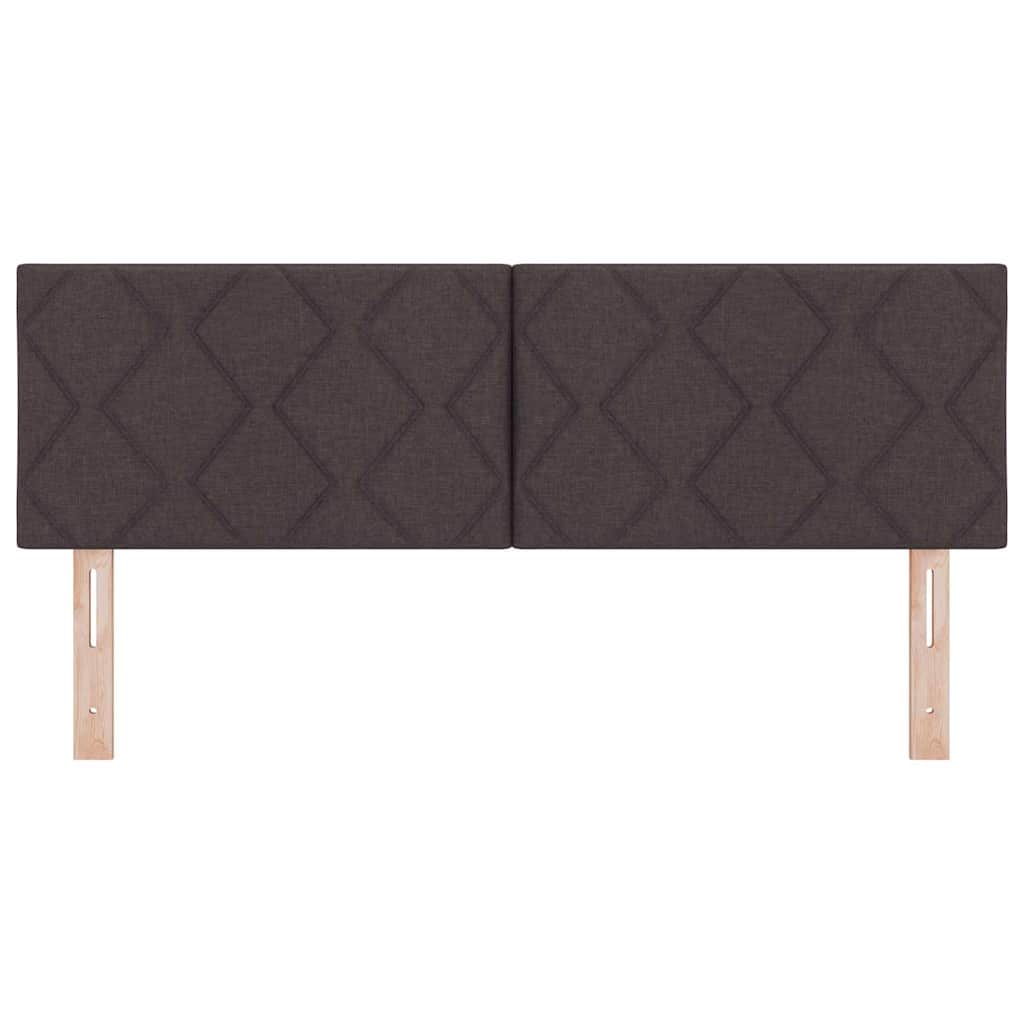 Fabric Headboard Other with Headboard Dark brown 144 cm Fabric