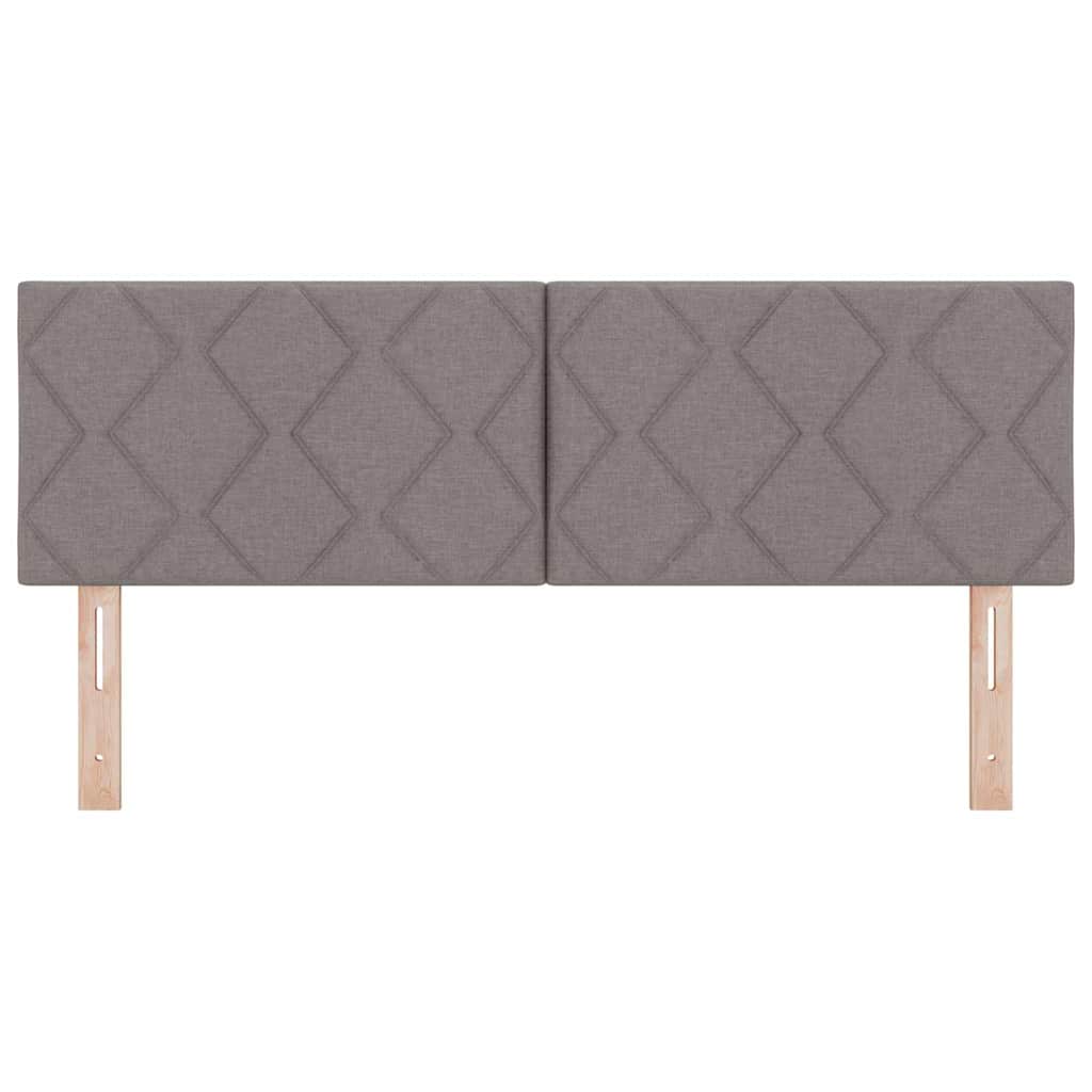 Fabric Headboard Geometric with Headboard Taupe 144 cm Fabric
