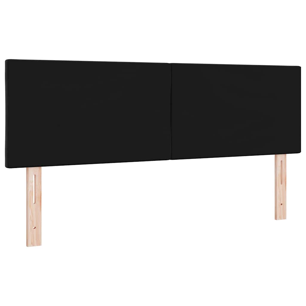 Headboard Wall-mounted Geometric Manual Black 160 cm Velvet