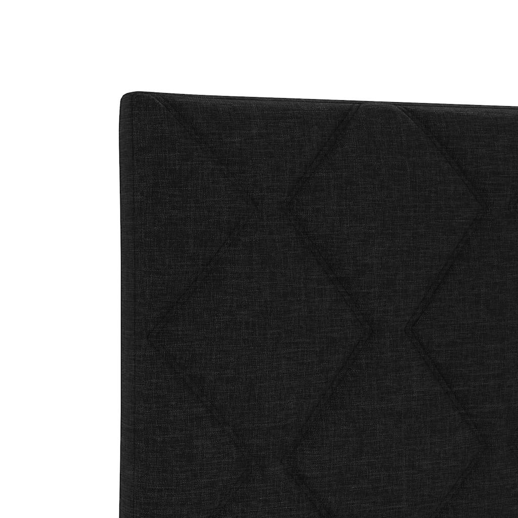 Fabric Headboard Geometric with Headboard Black 180 cm Fabric
