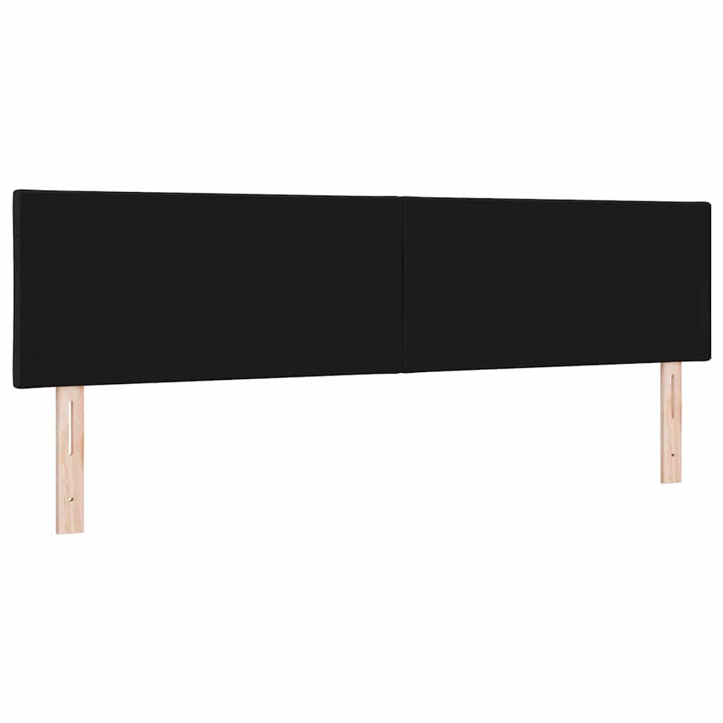 Fabric Headboard Geometric with Headboard Black 180 cm Fabric