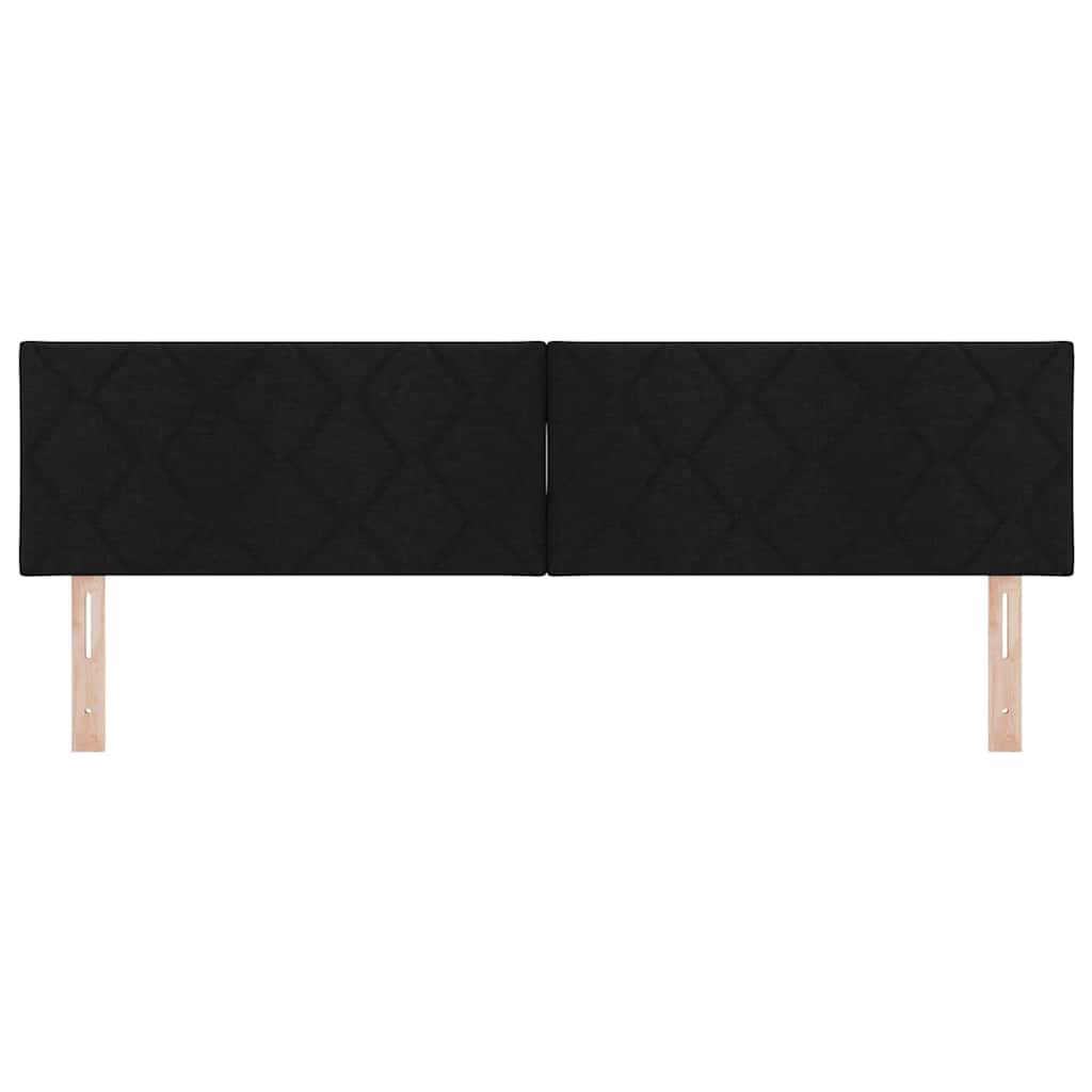 Fabric Headboard Geometric with Headboard Black 180 cm Fabric