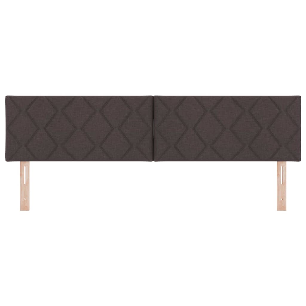 Fabric Headboard Geometric Dark brown 180 cm Fabric