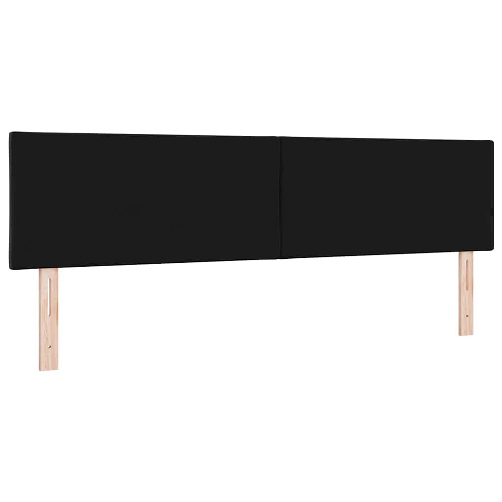 Headboard Wall-mounted Geometric Manual Black 180 cm Velvet
