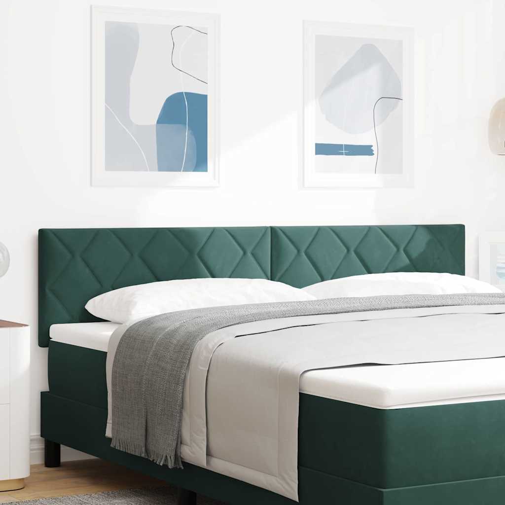 Headboard Wall-mounted Geometric Dark green 180 cm Velvet