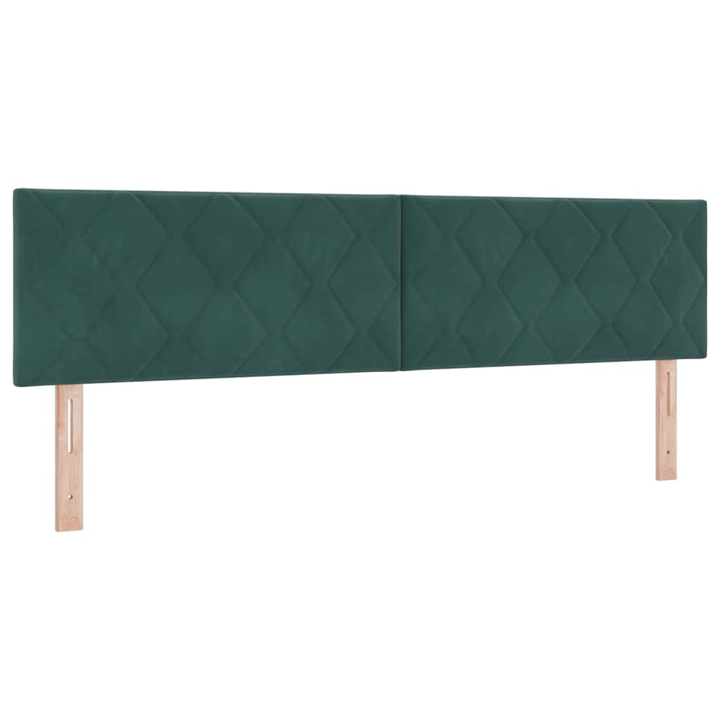 Headboard Wall-mounted Geometric Dark green 180 cm Velvet