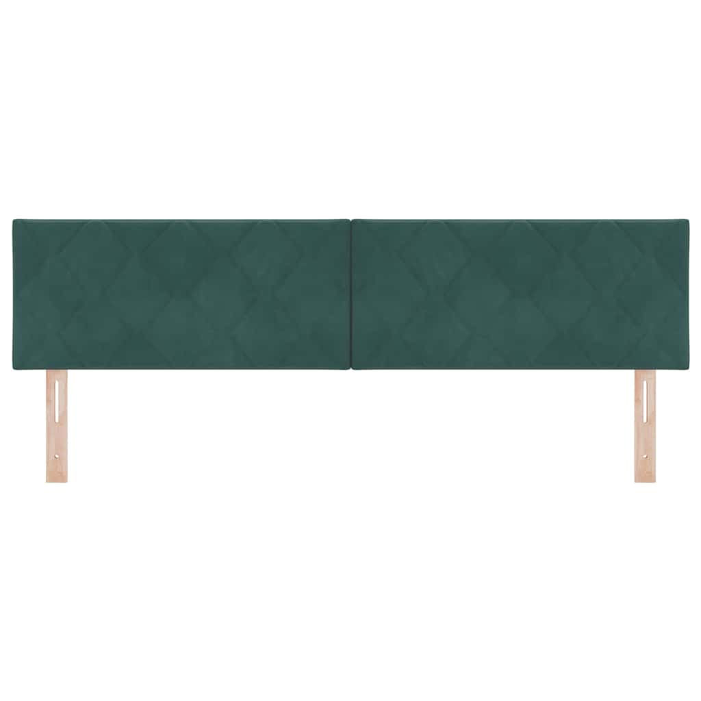 Headboard Wall-mounted Geometric Dark green 180 cm Velvet