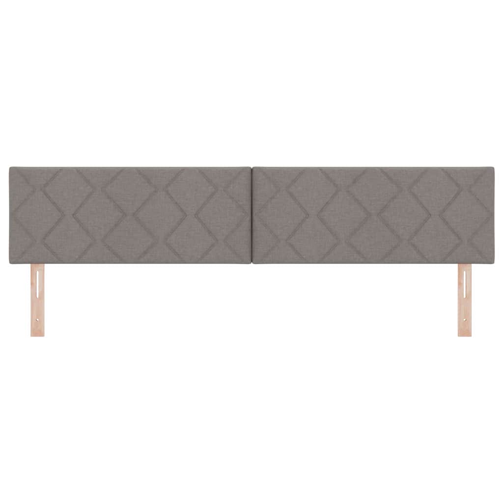 Fabric Headboard Geometric with Headboard Taupe 200 cm Fabric