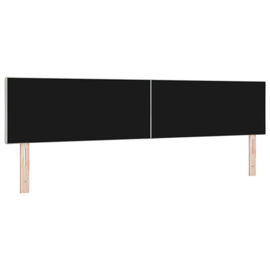 Headboard Wall-mounted Geometric Light grey 200 cm Velvet