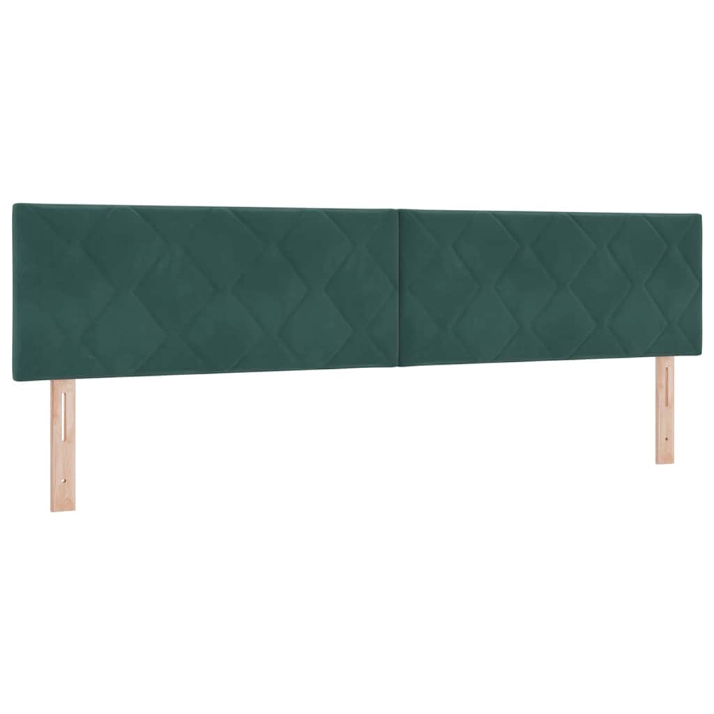 Headboard Wall-mounted Geometric Dark green 200 cm Velvet