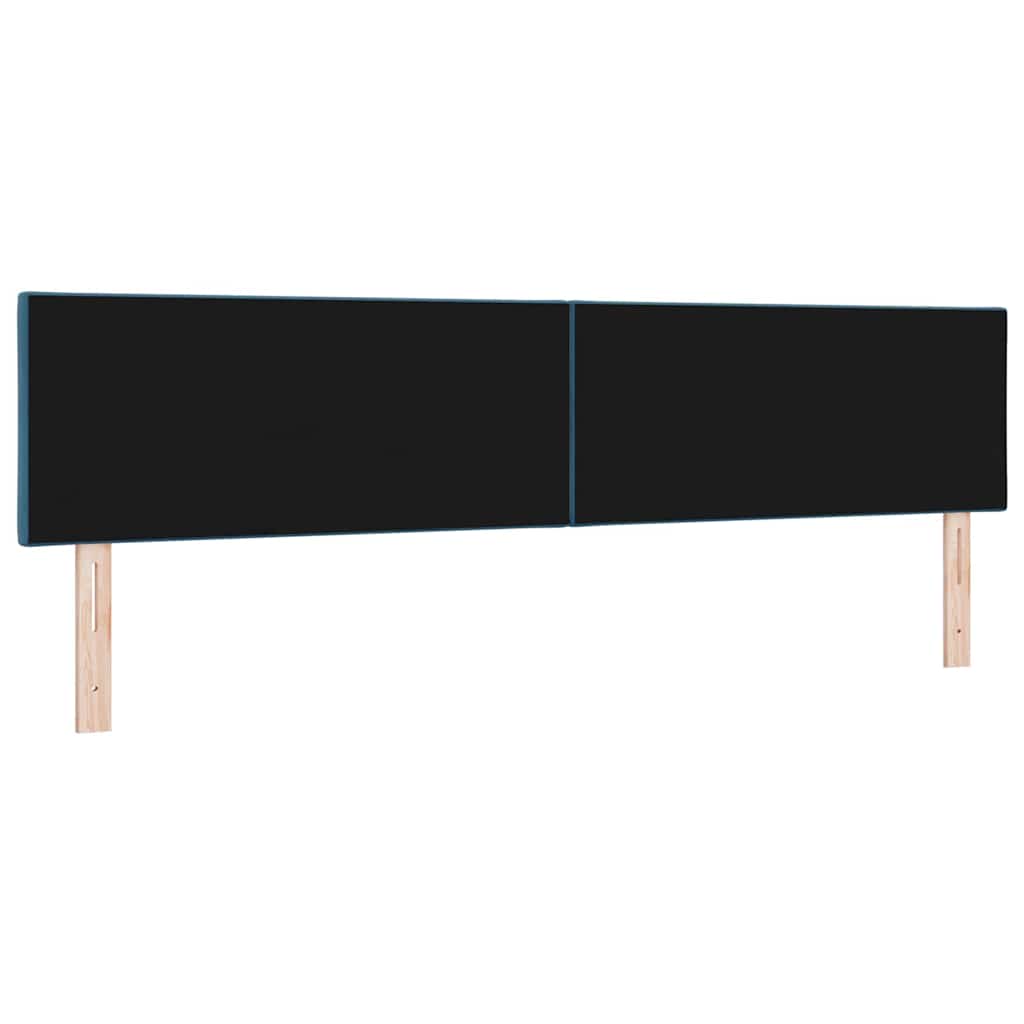 Headboard Wall-mounted Geometric Manual Dark blue 200 cm Velvet