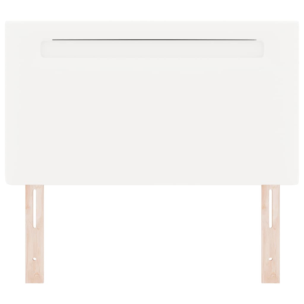 Headboard with LED Strip Lights Wall-mounted White 90 cm PVC