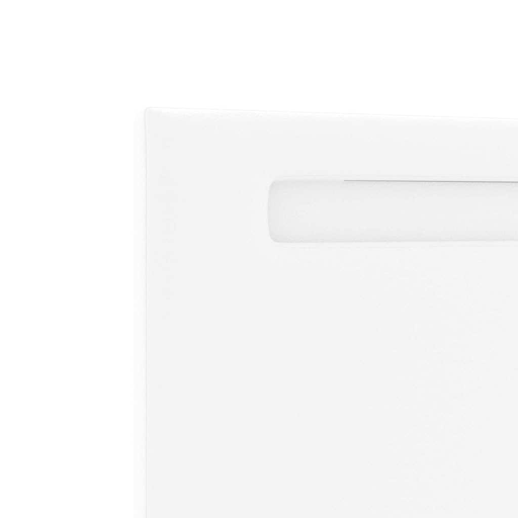 Headboard with LED Strip Lights Wall-mounted White 100 cm PVC