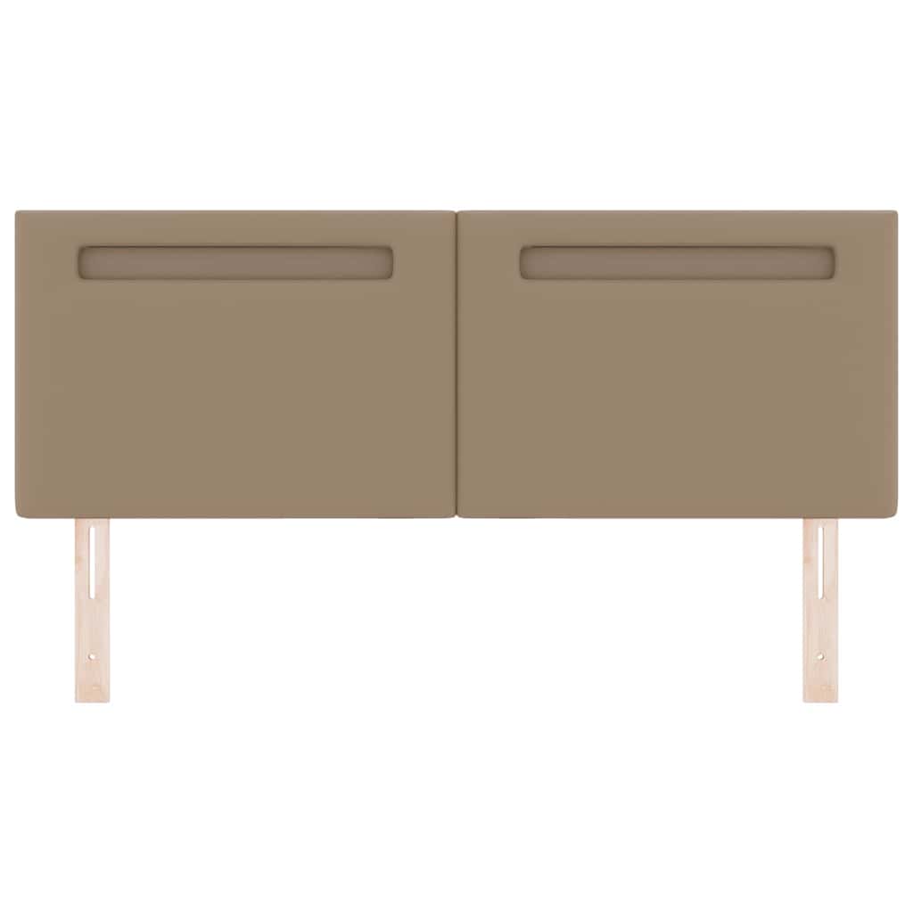 Headboard with LED Strip Lights Manual Cappuccino 144 cm PVC