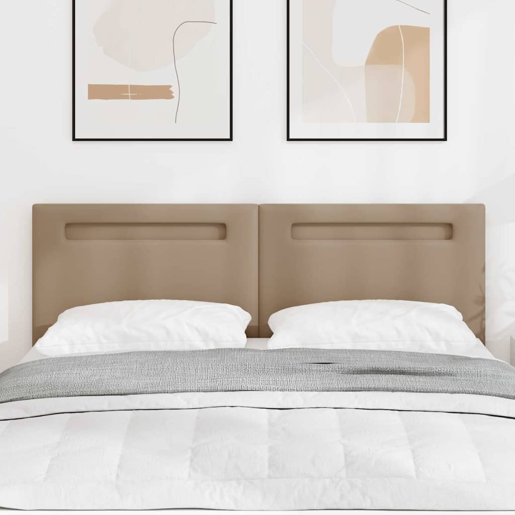 Headboard with LED Strip Lights Manual Cappuccino 160 cm PVC