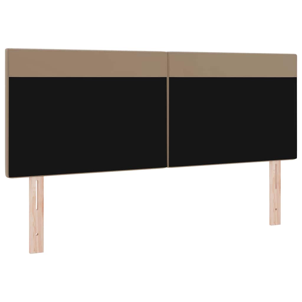 Headboard with LED Strip Lights Manual Cappuccino 160 cm PVC