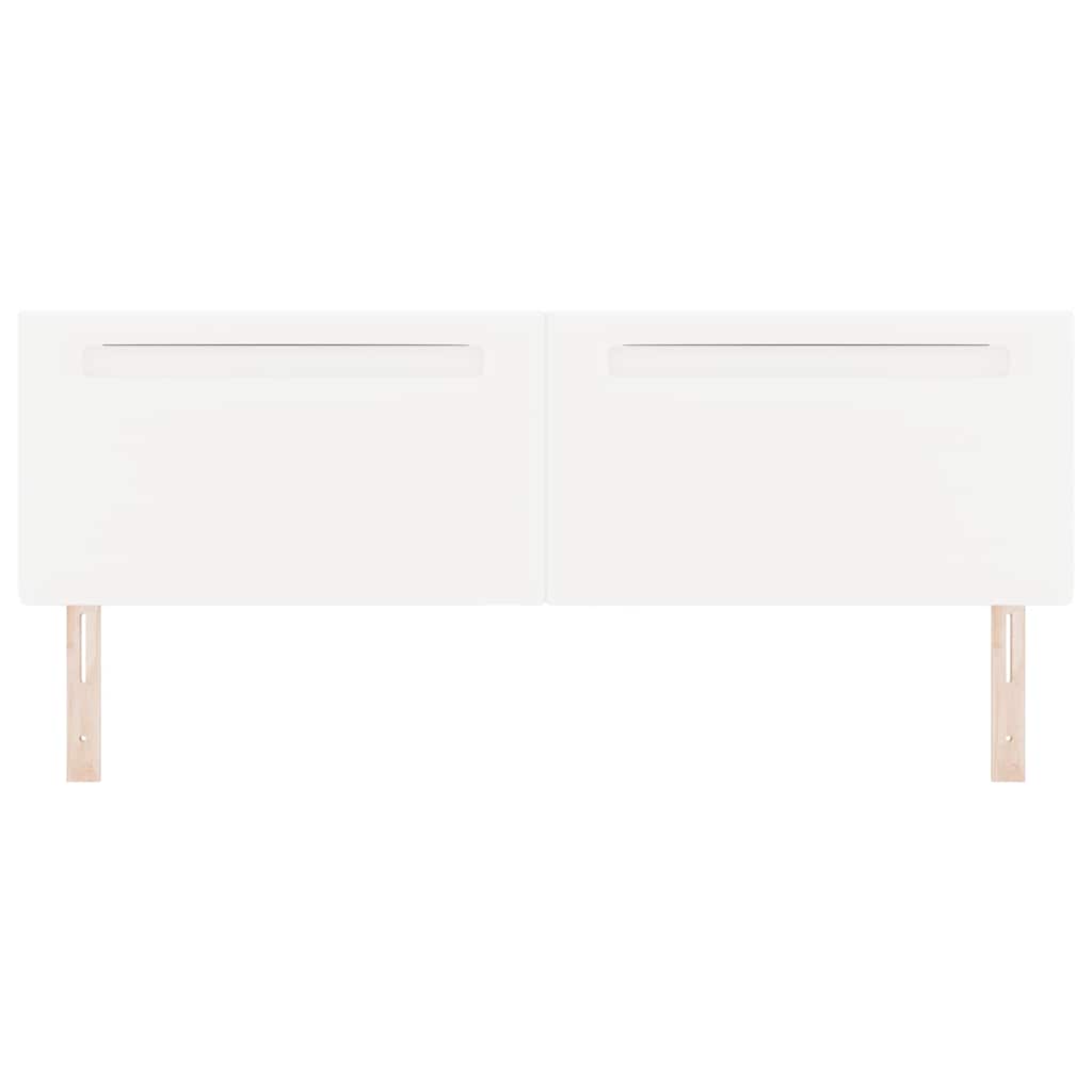 Headboard with LED Strip Lights Wall-mounted White 180 cm PVC