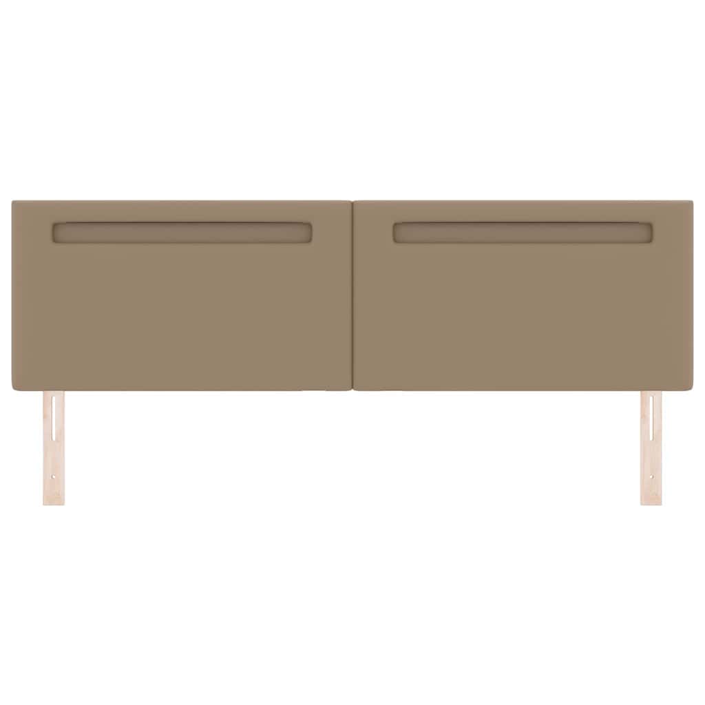 Headboard with LED Strip Lights Manual Cappuccino 180 cm PVC